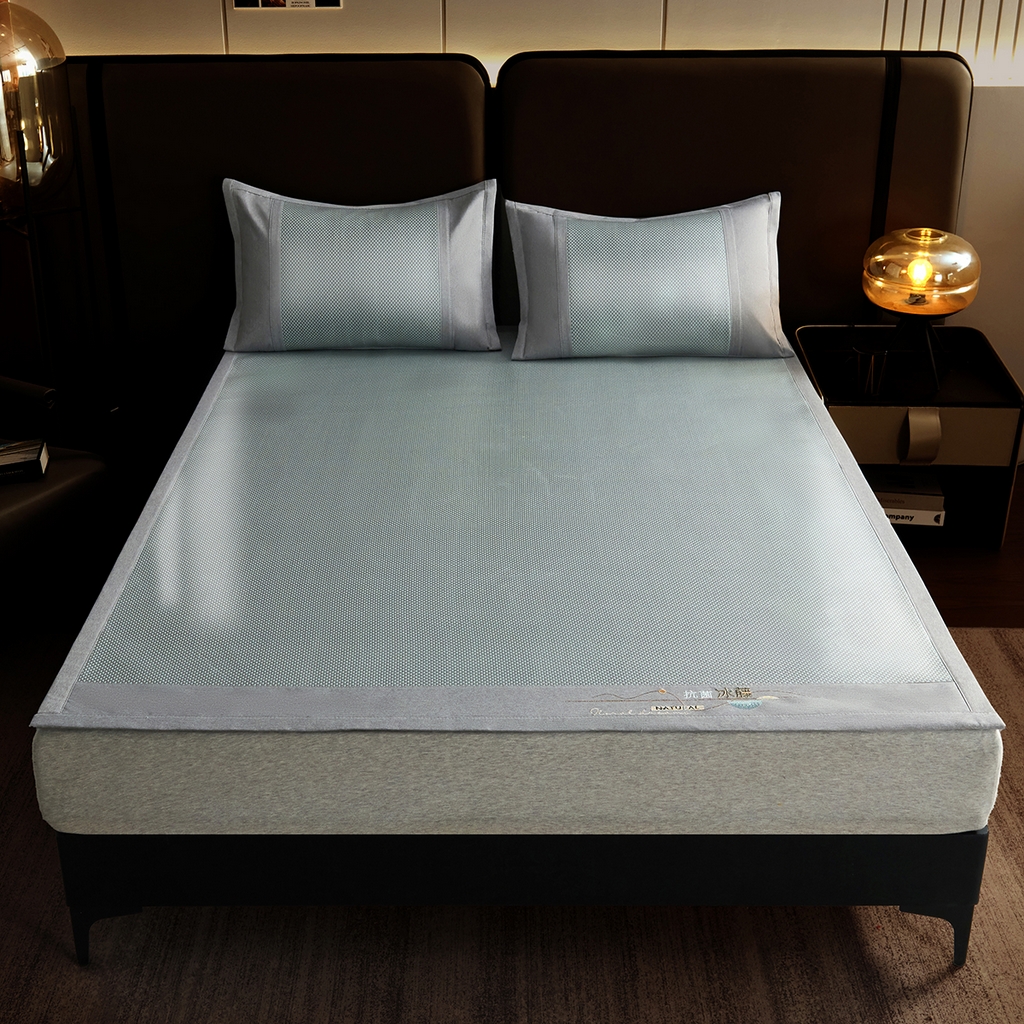 91家纺网 家纺一手货源 找家纺 （总）青雅席业 2026新款防滑3D复合冰藤凉席三件套