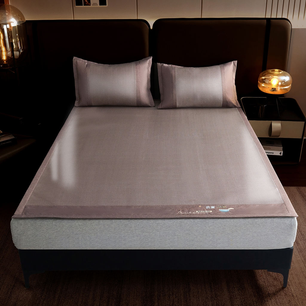 91家纺网 家纺一手货源 找家纺 （总）青雅席业 2026新款防滑3D复合冰藤凉席三件套