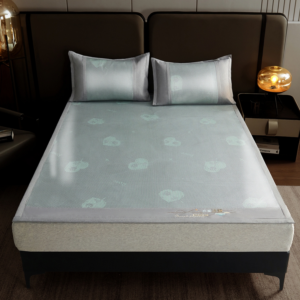 91家纺网 家纺一手货源 找家纺 （总）青雅席业 2026新款防滑3D复合冰藤凉席三件套