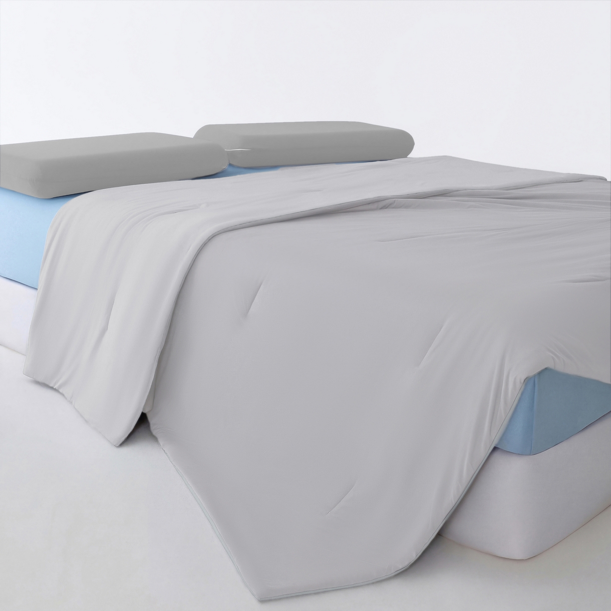 91家纺网 家纺一手货源 找家纺 恒科家纺 2026春夏新款某朵同款质量夏季双感深睡被夏被夏凉被pro3.0（含包装） 青空灰