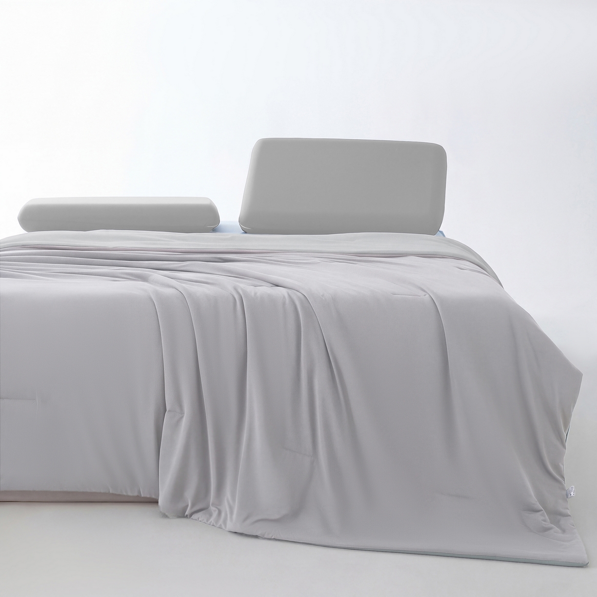 91家纺网 家纺一手货源 找家纺 恒科家纺 2026春夏新款某朵同款质量夏季双感深睡被夏被夏凉被pro3.0（含包装） 青空灰