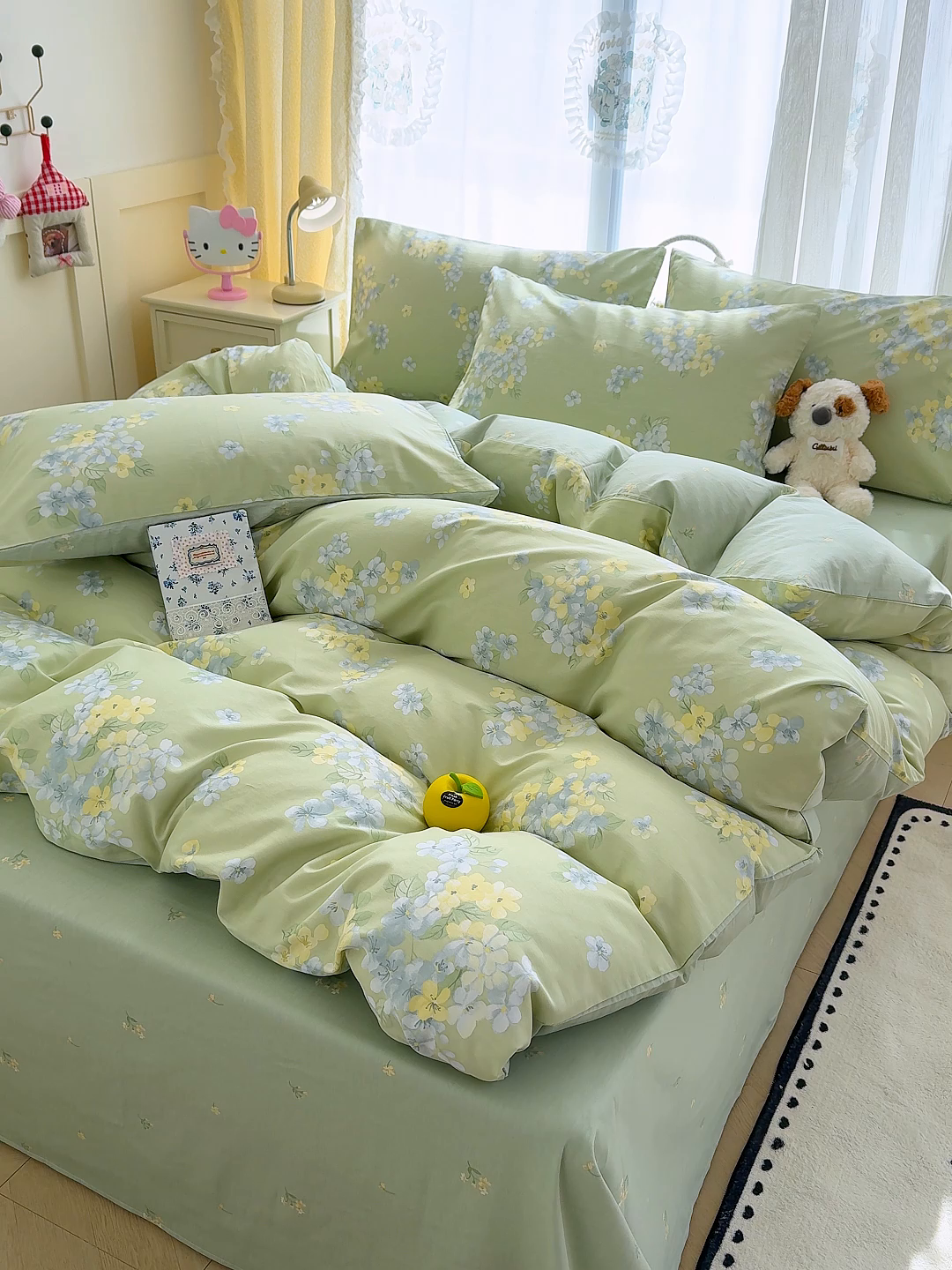 91家纺网 家纺一手货源 找家纺 铺尚美家纺 2026新款12868新疆全棉纯棉印花四件套（提供质检报告 初夏花蕊