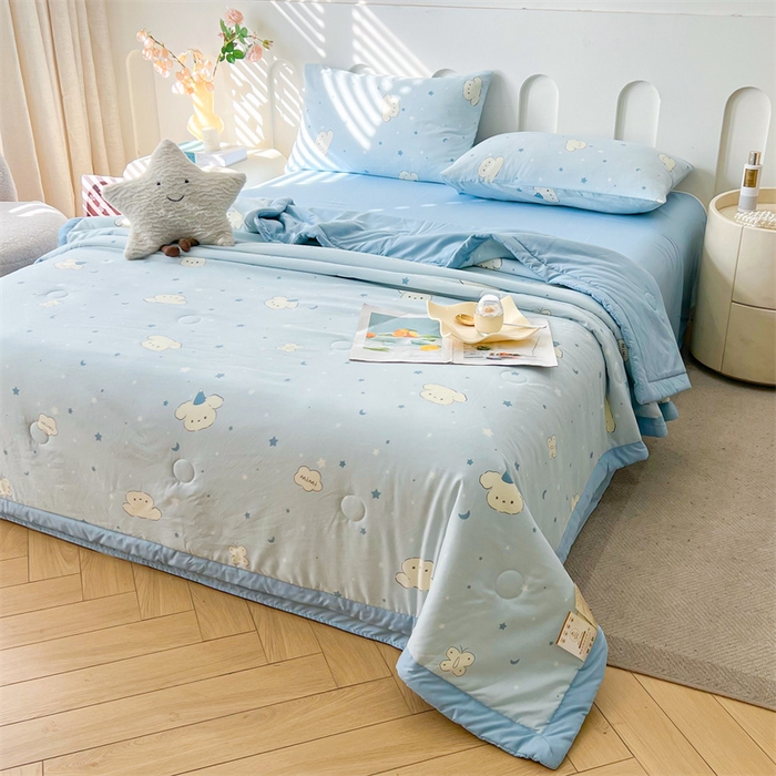 91家纺网 家纺一手货源 找家纺 （总）爱屋及屋 2026新款小清新水洗棉棉花夏被夏凉被空调被