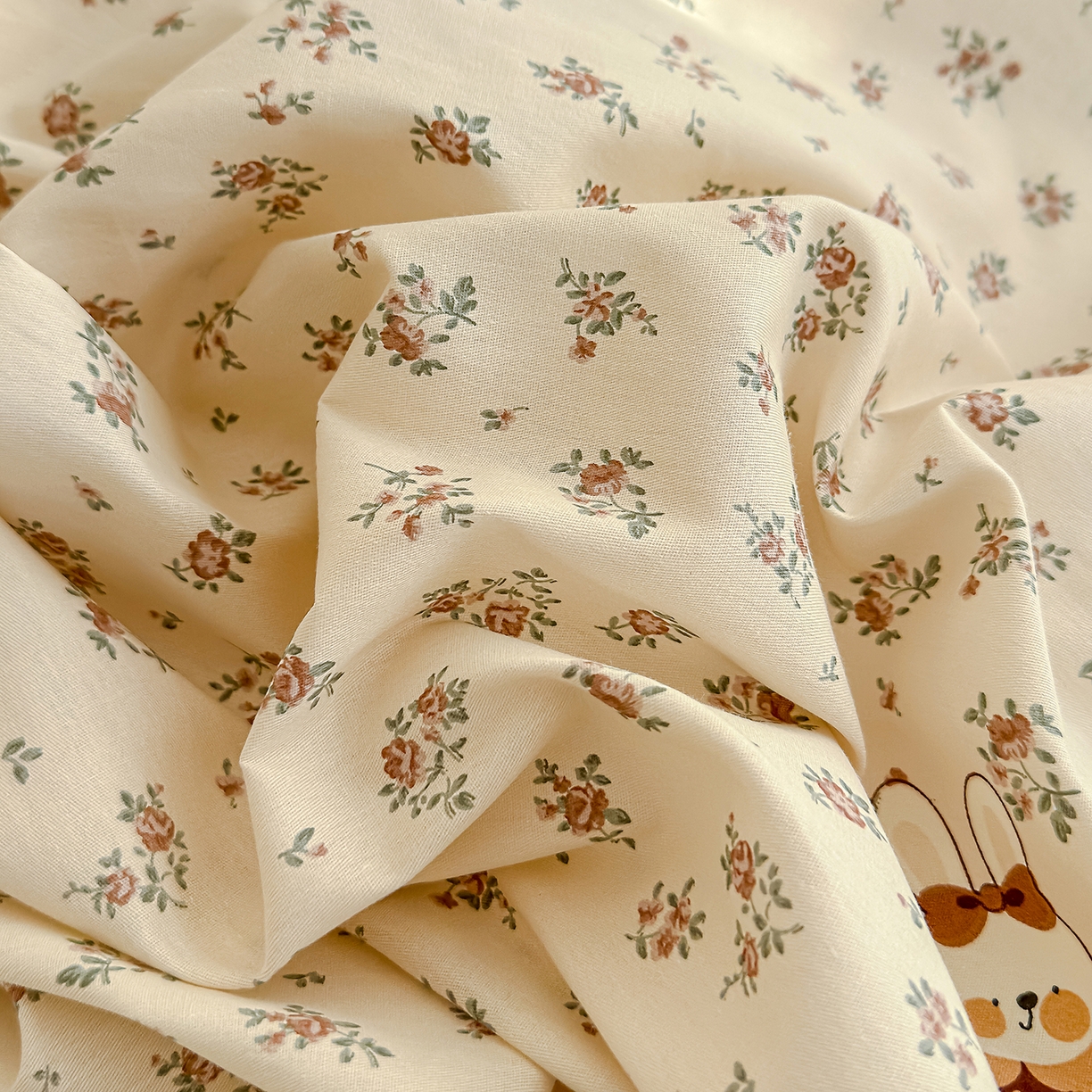 91家纺网 家纺一手货源 找家纺 铺尚美家纺 2026新款12868新疆全棉纯棉印花四件套（提供质检报告 花园兔