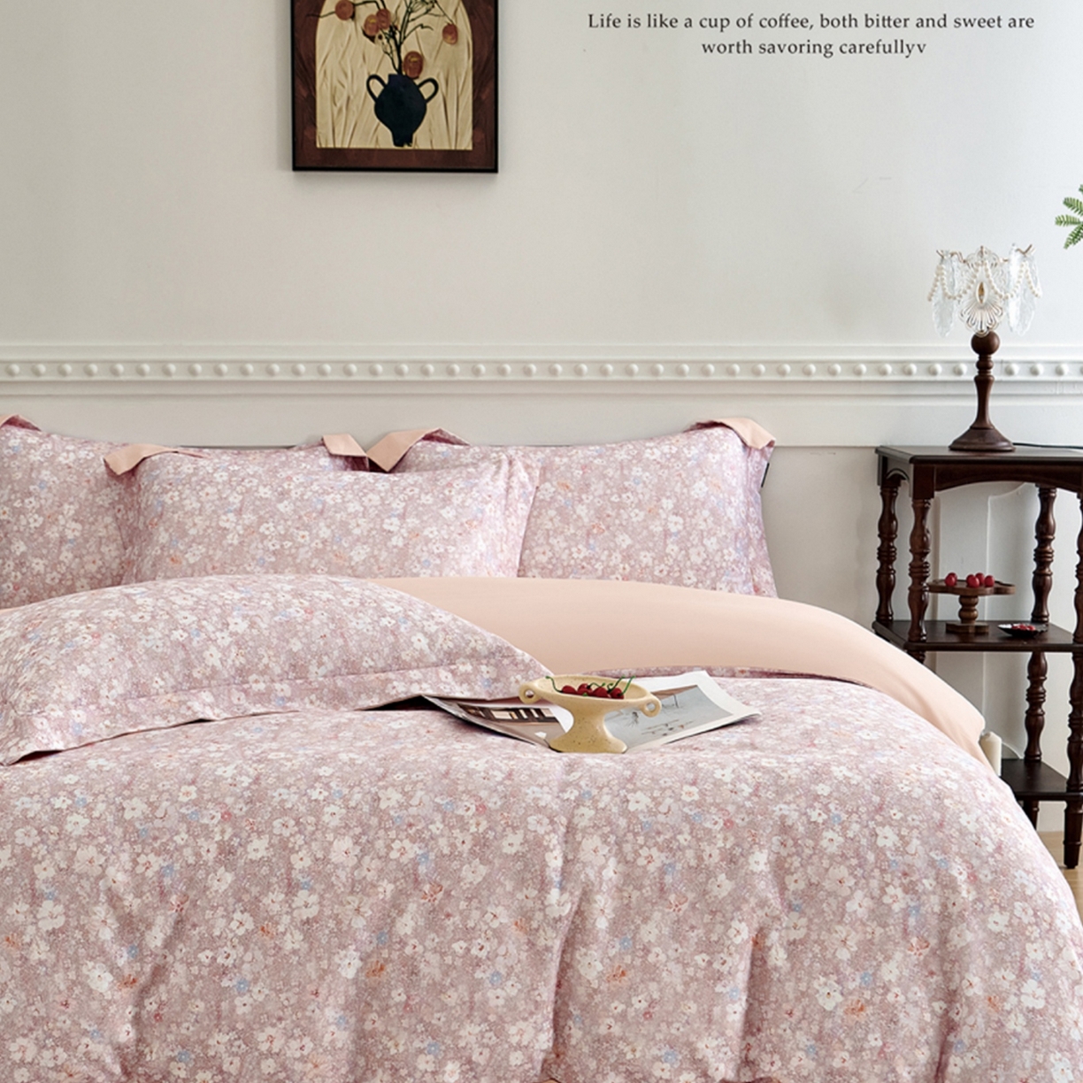 91家纺网 家纺一手货源 找家纺 （总）芯丝路家纺 2026新款全棉磨毛数码印花四件套（简约款）