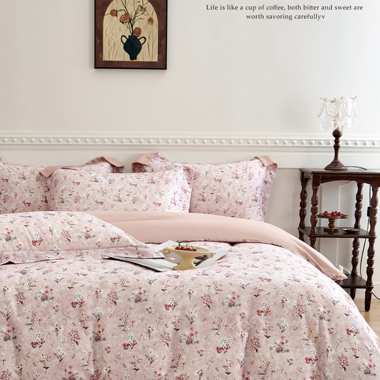 91家纺网 家纺一手货源 找家纺 （总）芯丝路家纺 2026新款全棉磨毛数码印花四件套（简约款）