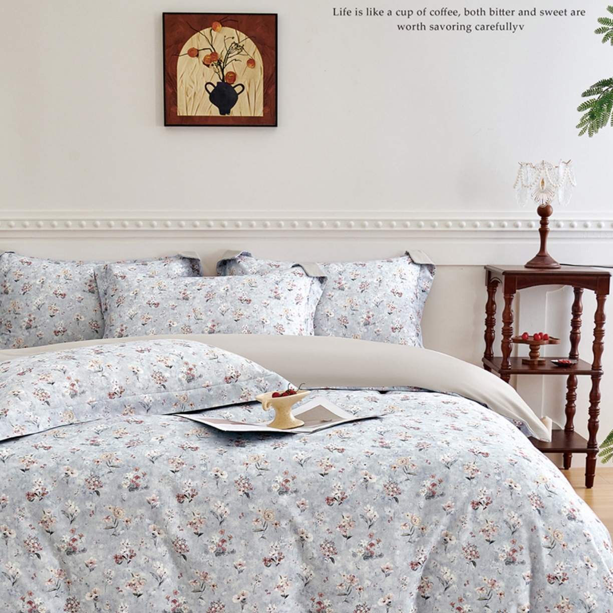 91家纺网 家纺一手货源 找家纺 （总）芯丝路家纺 2026新款全棉磨毛数码印花四件套（简约款）