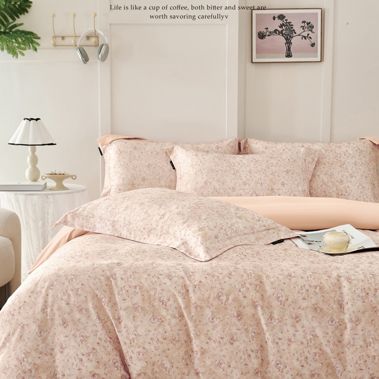 91家纺网 家纺一手货源 找家纺 （总）芯丝路家纺 2026新款全棉磨毛数码印花四件套（简约款）