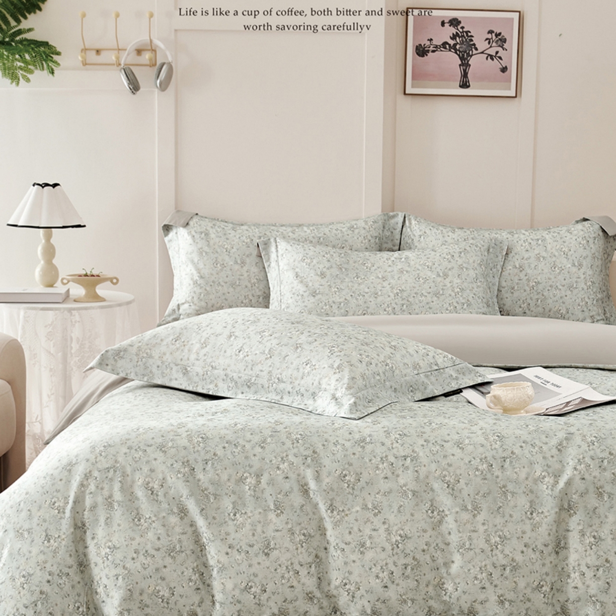 91家纺网 家纺一手货源 找家纺 （总）芯丝路家纺 2026新款全棉磨毛数码印花四件套（简约款）