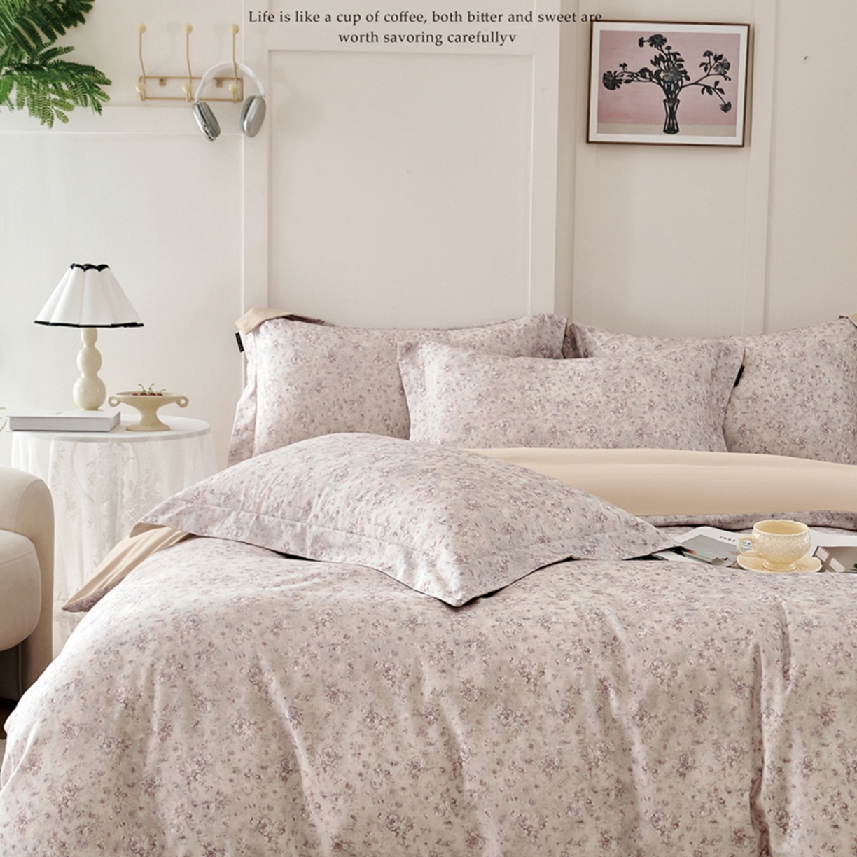 91家纺网 家纺一手货源 找家纺 （总）芯丝路家纺 2026新款全棉磨毛数码印花四件套（简约款）