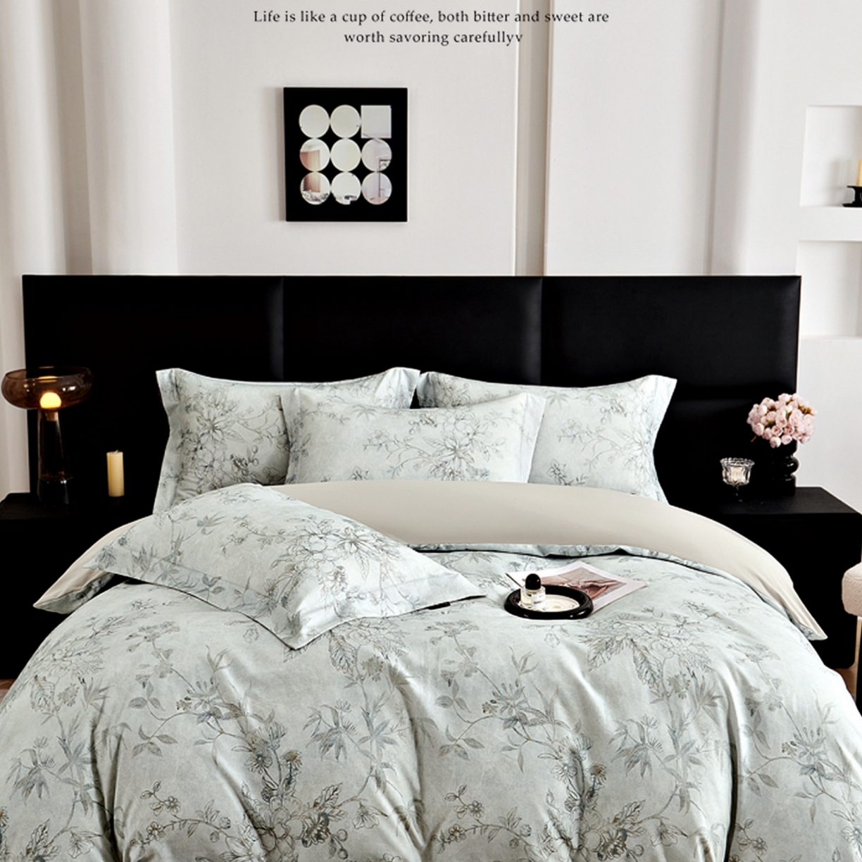 （总）芯丝路家纺 2026新款全棉磨毛数码印花四件套（简约款）