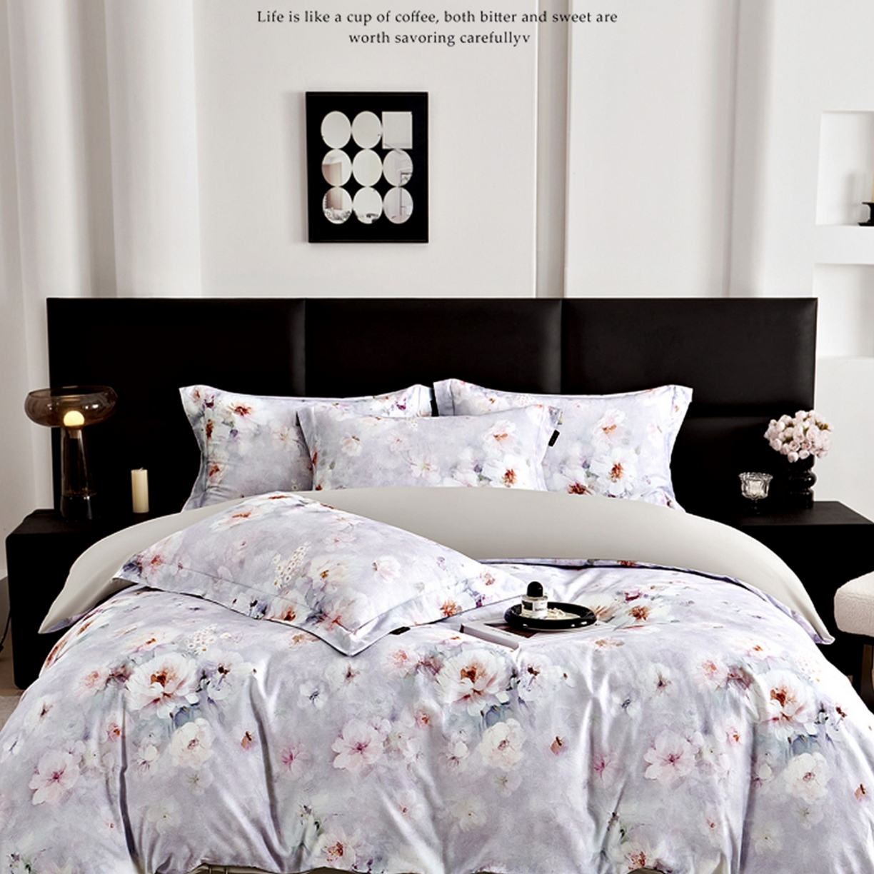 91家纺网 家纺一手货源 找家纺 （总）芯丝路家纺 2026新款全棉磨毛数码印花四件套（简约款）