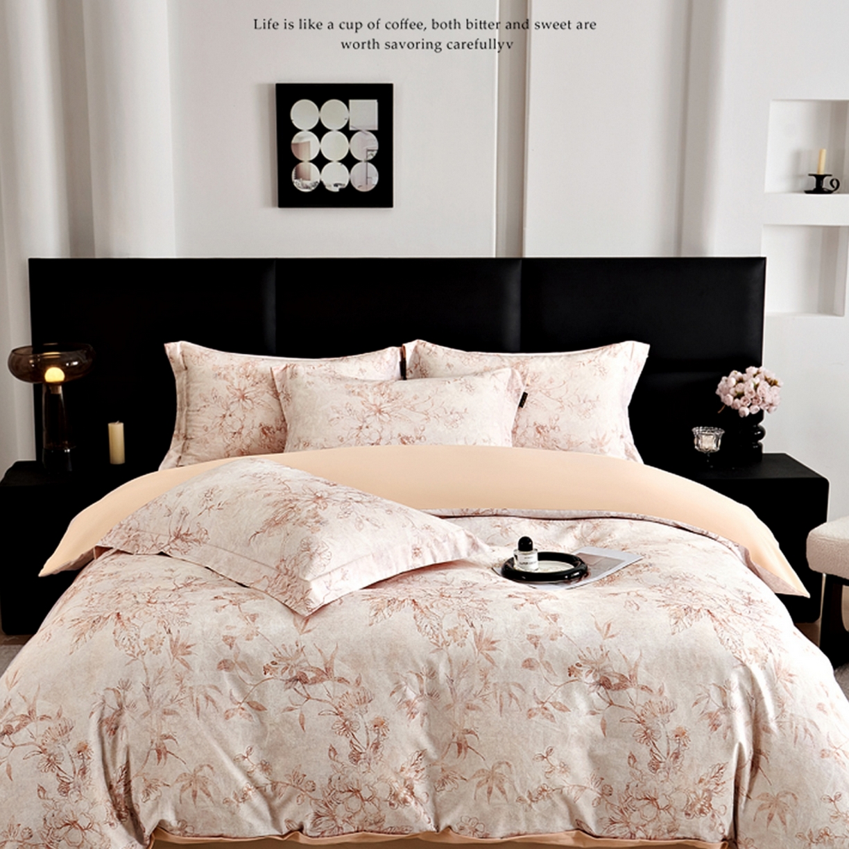 91家纺网 家纺一手货源 找家纺 （总）芯丝路家纺 2026新款全棉磨毛数码印花四件套（简约款）