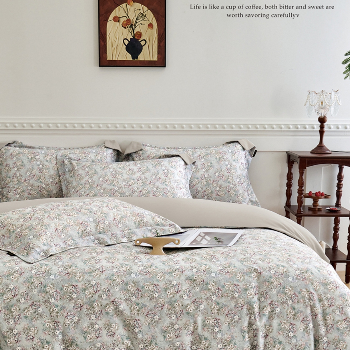 91家纺网 家纺一手货源 找家纺 （总）芯丝路家纺 2026新款全棉磨毛数码印花四件套（简约款）