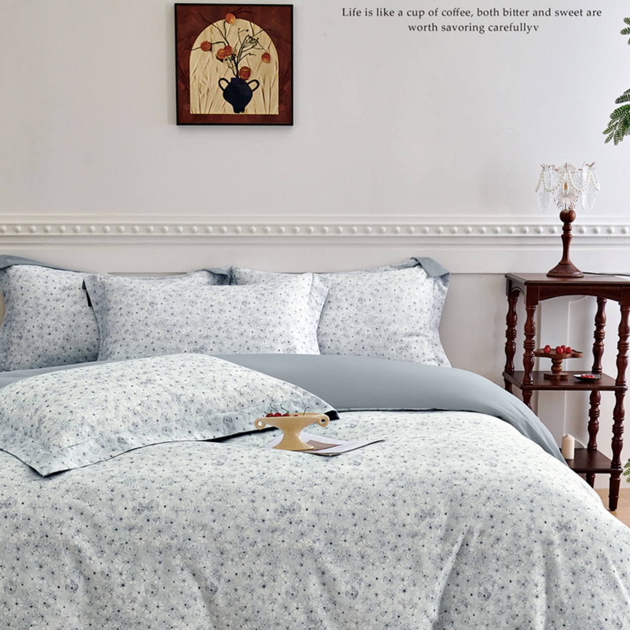 91家纺网 家纺一手货源 找家纺 （总）芯丝路家纺 2026新款全棉磨毛数码印花四件套（简约款）