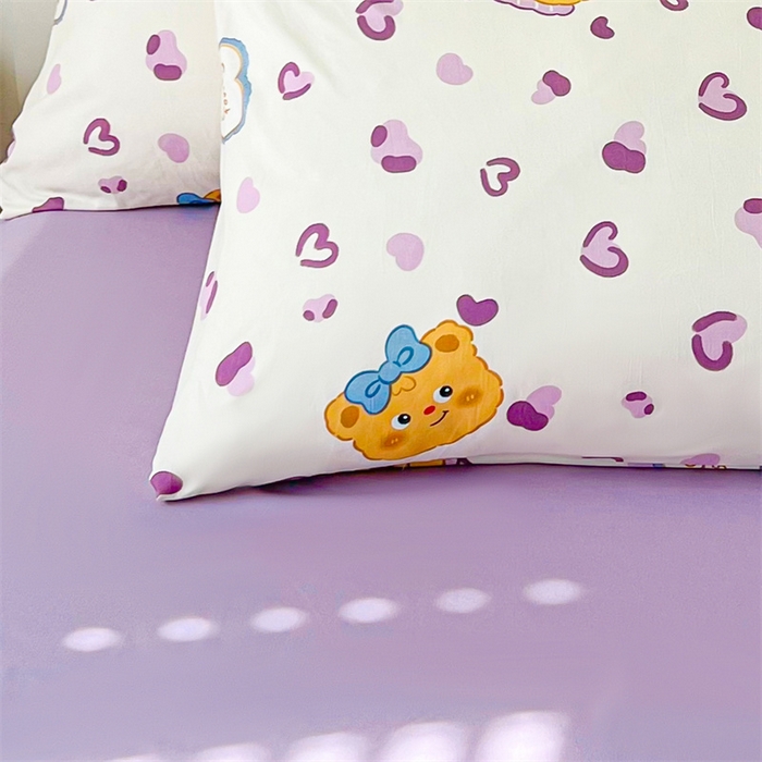 91家纺网 家纺一手货源 找家纺 爱屋及屋 2026新款小清新水洗棉棉花夏被夏凉被空调被 豹纹小熊