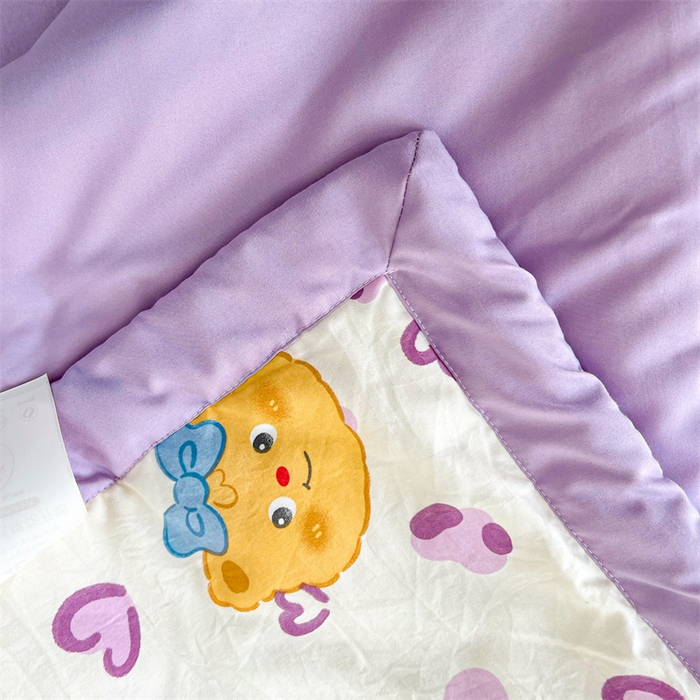 91家纺网 家纺一手货源 找家纺 爱屋及屋 2026新款小清新水洗棉棉花夏被夏凉被空调被 豹纹小熊