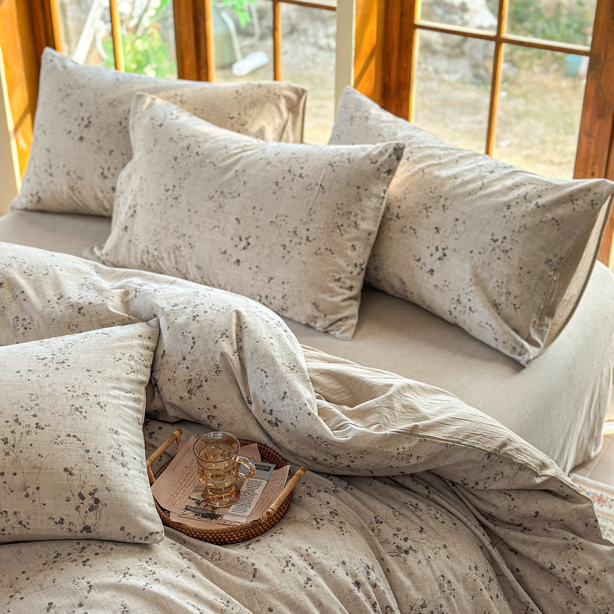 91家纺网 家纺一手货源 找家纺 （总）田野 2026新款全棉棉麻四件套-碎花系列