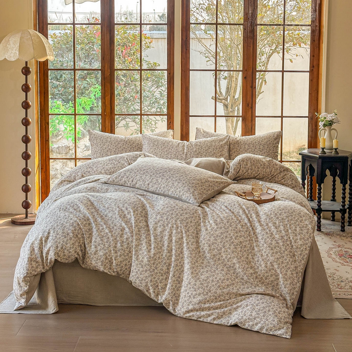 91家纺网 家纺一手货源 找家纺 （总）田野 2026新款全棉棉麻四件套-碎花系列