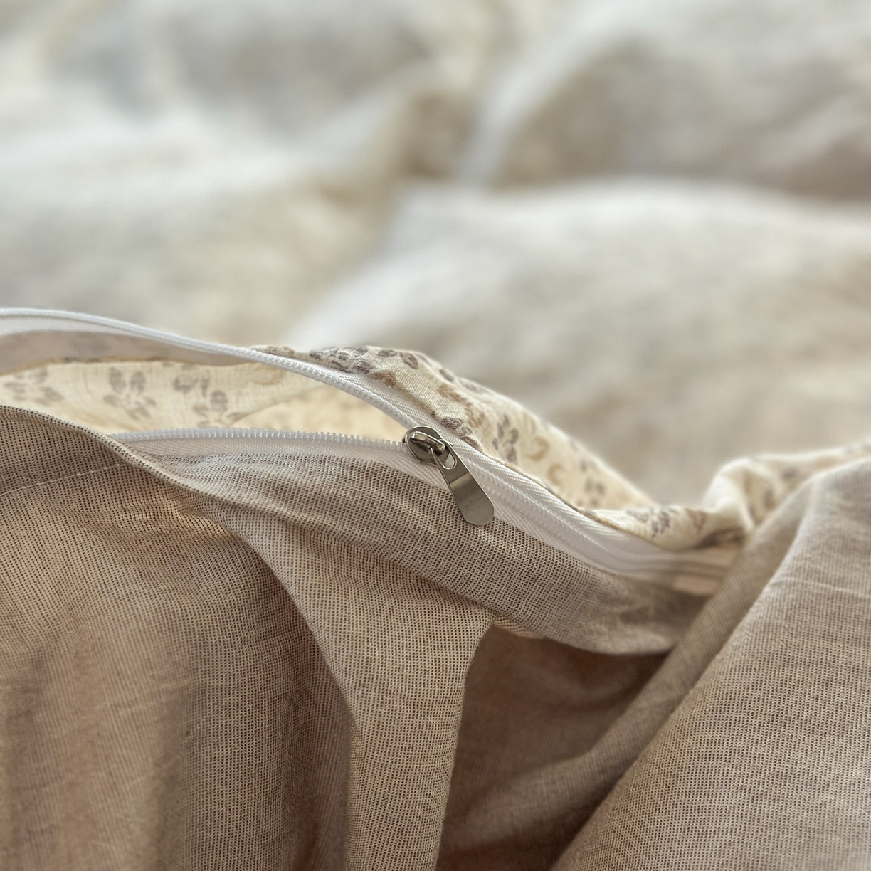 91家纺网 家纺一手货源 找家纺 田野 2026新款全棉棉麻四件套-碎花系列 春风南岸 米