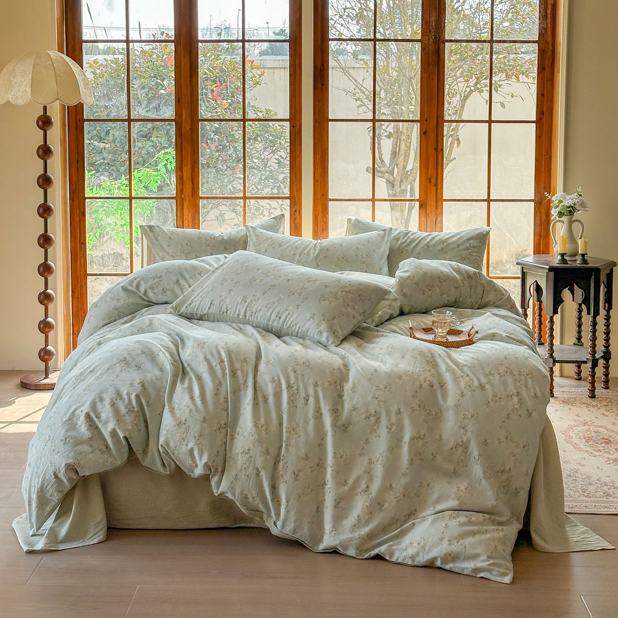 91家纺网 家纺一手货源 找家纺 （总）田野 2026新款全棉棉麻四件套-碎花系列