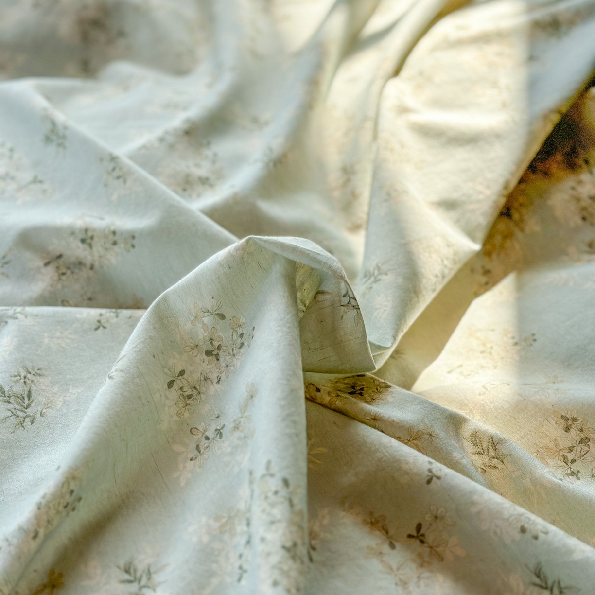 91家纺网 家纺一手货源 找家纺 田野 2026新款全棉棉麻四件套-碎花系列 层林尽染 绿