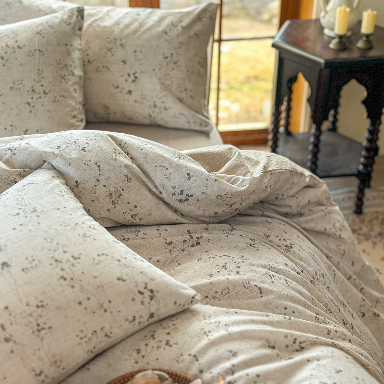 91家纺网 家纺一手货源 找家纺 （总）田野 2026新款全棉棉麻四件套-碎花系列