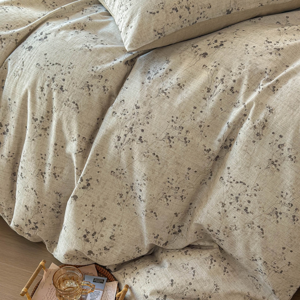 91家纺网 家纺一手货源 找家纺 （总）田野 2026新款全棉棉麻四件套-碎花系列