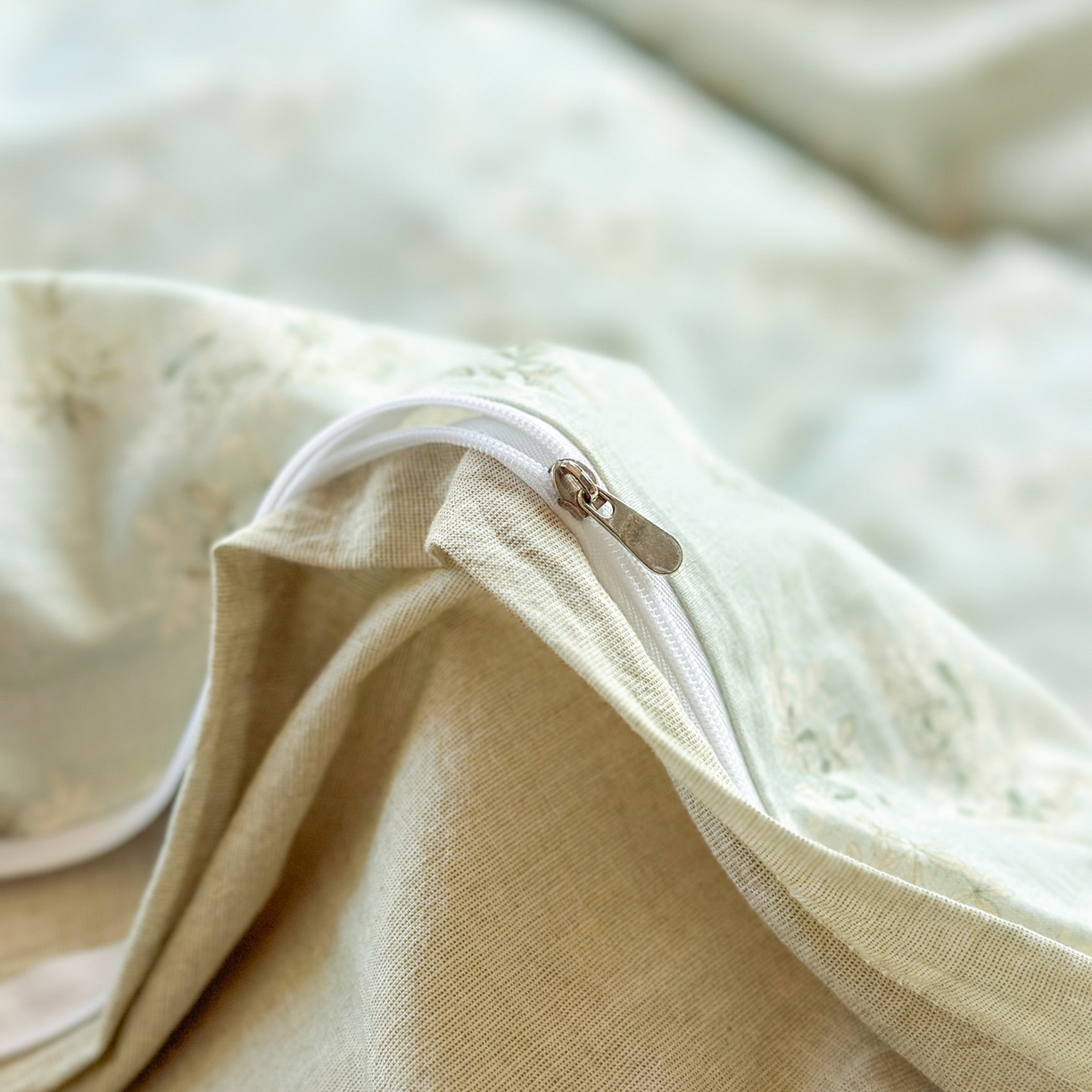 91家纺网 家纺一手货源 找家纺 田野 2026新款全棉棉麻四件套-碎花系列 层林尽染 绿