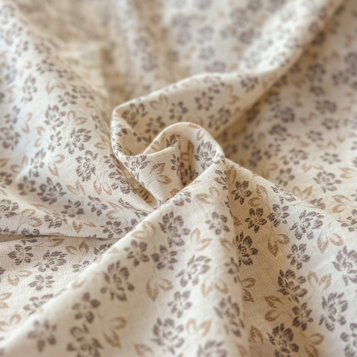 91家纺网 家纺一手货源 找家纺 田野 2026新款全棉棉麻四件套-碎花系列 春风南岸 米