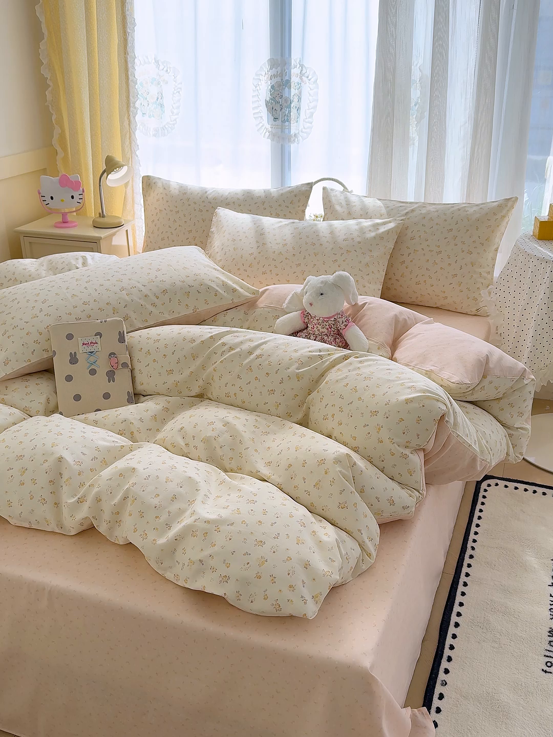 91家纺网 家纺一手货源 找家纺 铺尚美家纺 2026新款12868新疆全棉纯棉印花四件套（提供质检报告 奶油花篱