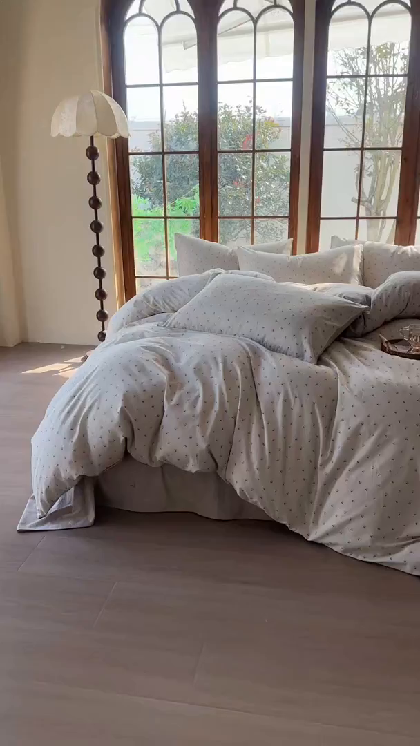 91家纺网 家纺一手货源 找家纺 田野 2026新款全棉棉麻四件套-碎花系列 小南瓜