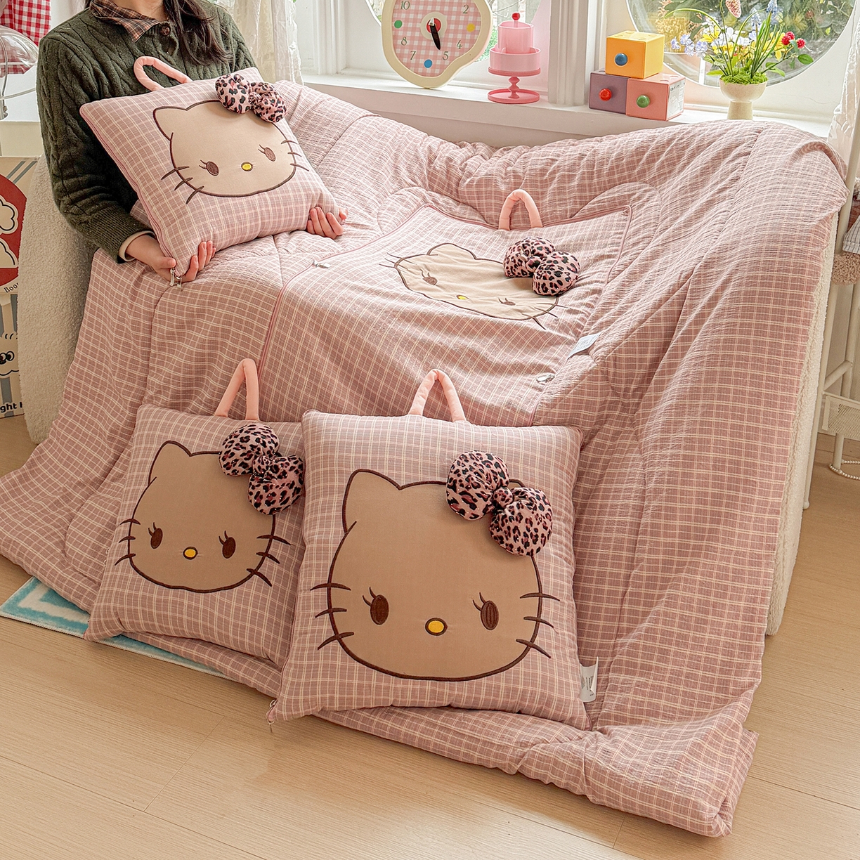 91家纺网 家纺一手货源 找家纺 （总）古本家居 2026新款四季款水洗KT抱枕被