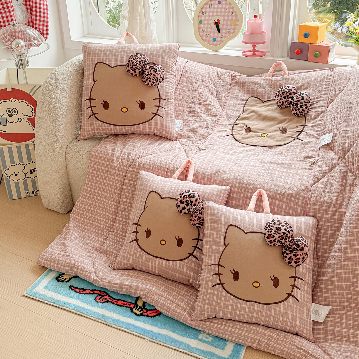 91家纺网 家纺一手货源 找家纺 （总）古本家居 2026新款四季款水洗KT抱枕被