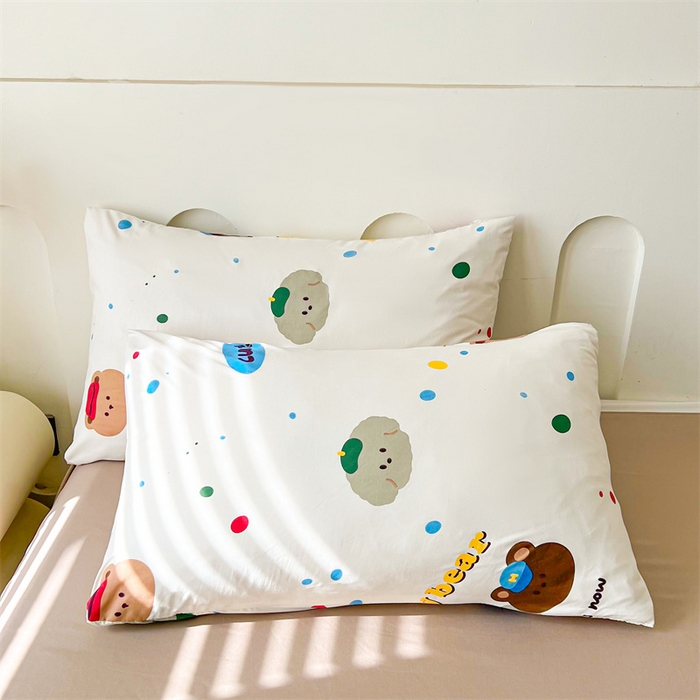 91家纺网 家纺一手货源 找家纺 爱屋及屋 2026新款小清新水洗棉棉花夏被夏凉被空调被 复古小熊