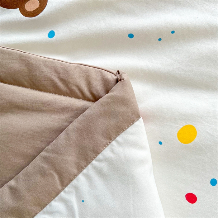 91家纺网 家纺一手货源 找家纺 爱屋及屋 2026新款小清新水洗棉棉花夏被夏凉被空调被 复古小熊