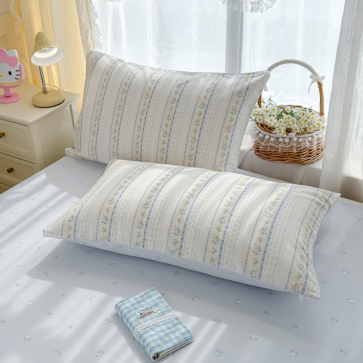 91家纺网 家纺一手货源 找家纺 铺尚美家纺 2026新款12868新疆全棉纯棉印花四件套（提供质检报告 浅纹蓝