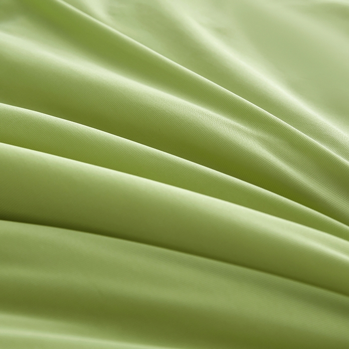 91家纺网 家纺一手货源 找家纺 沐晴家纺 2026新款A类氨纶凉感丝双拼纯色空调被大豆夏被 蜜瓜绿灰