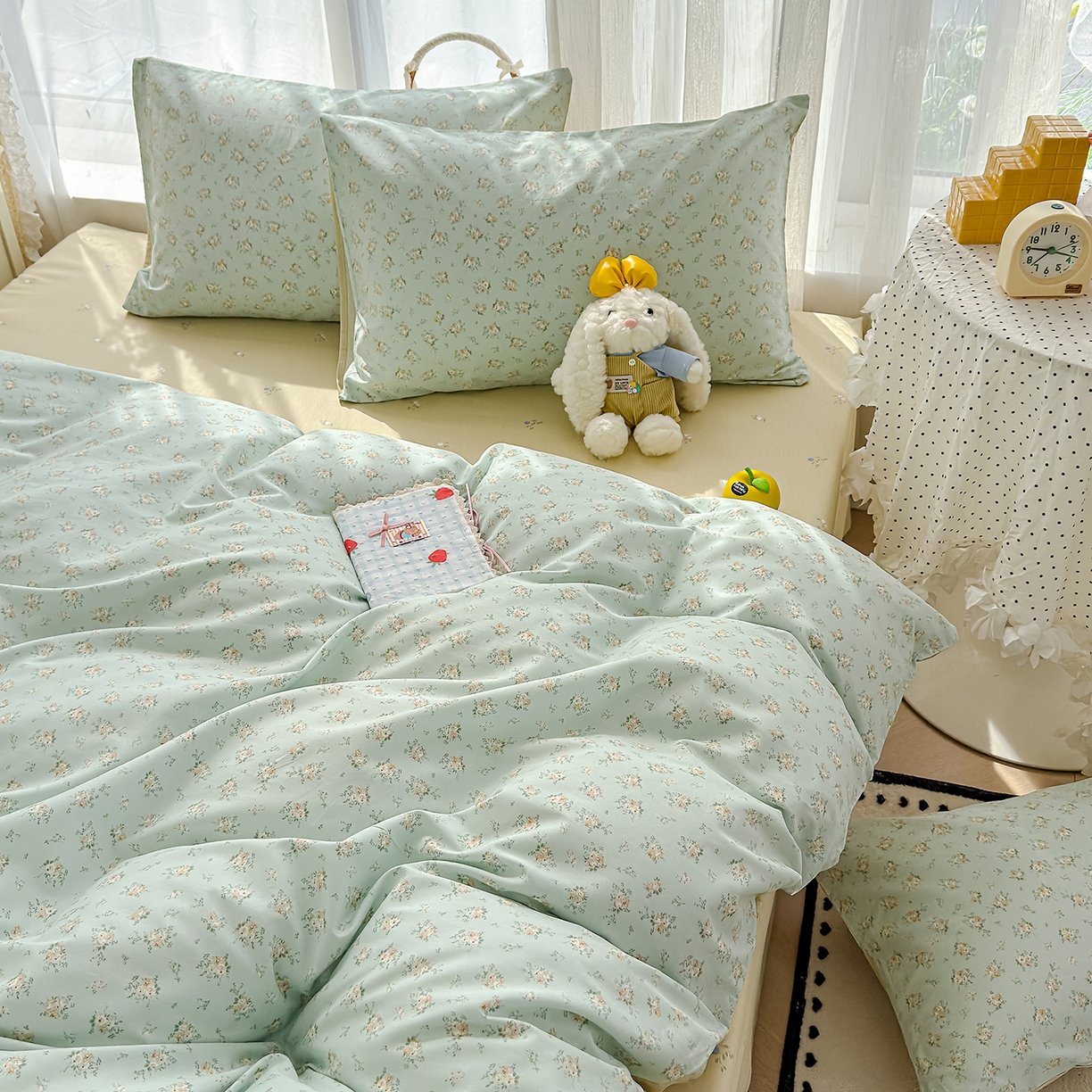 91家纺网 家纺一手货源 找家纺 铺尚美家纺 2026新款12868新疆全棉纯棉印花四件套（提供质检报告 疏影梦境