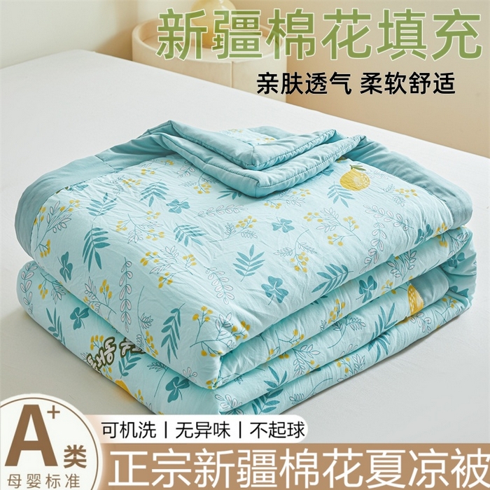 爱屋及屋 2026新款小清新水洗棉棉花夏被夏凉被空调被 落落繁花