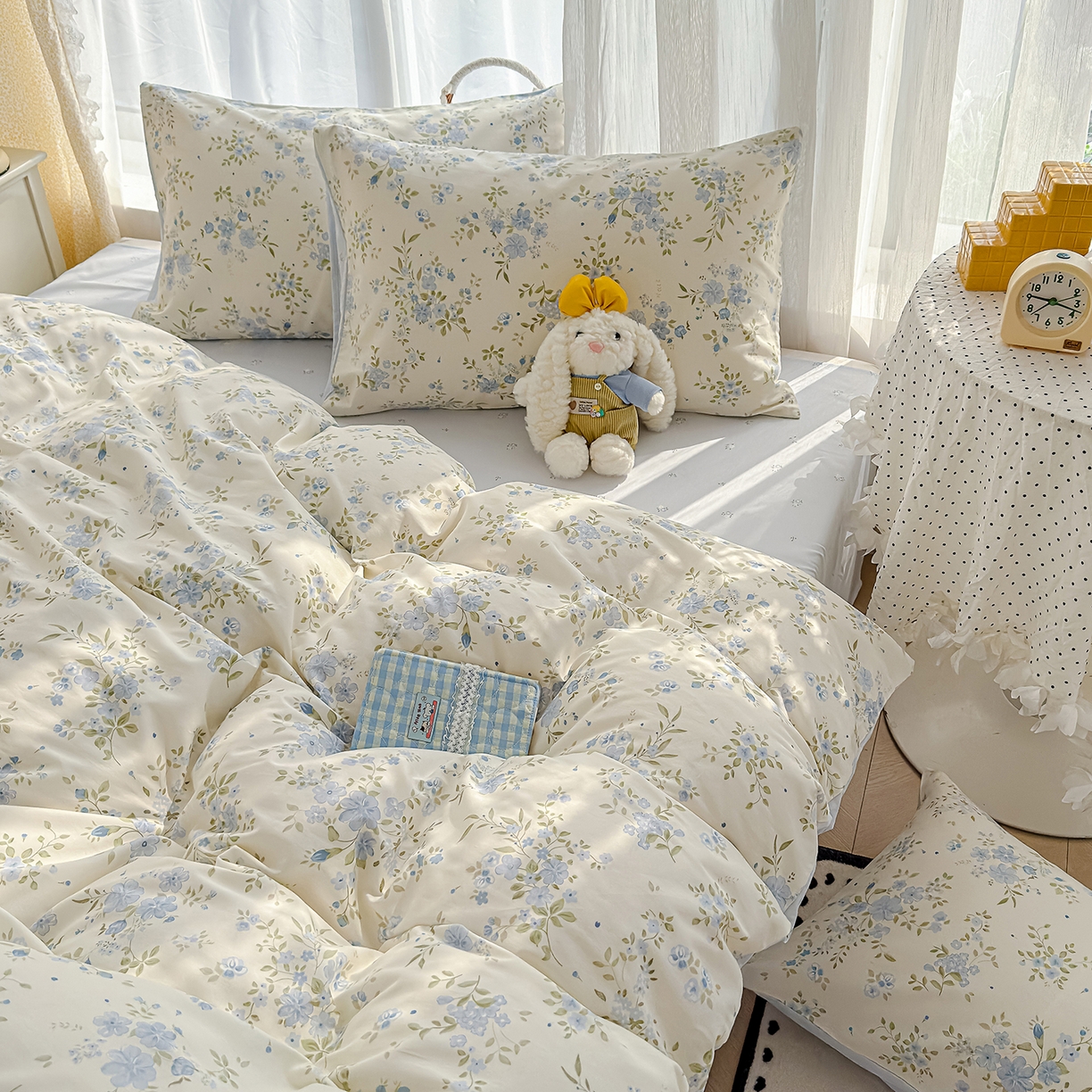 91家纺网 家纺一手货源 找家纺 铺尚美家纺 2026新款12868新疆全棉纯棉印花四件套（提供质检报告 苏林-米蓝