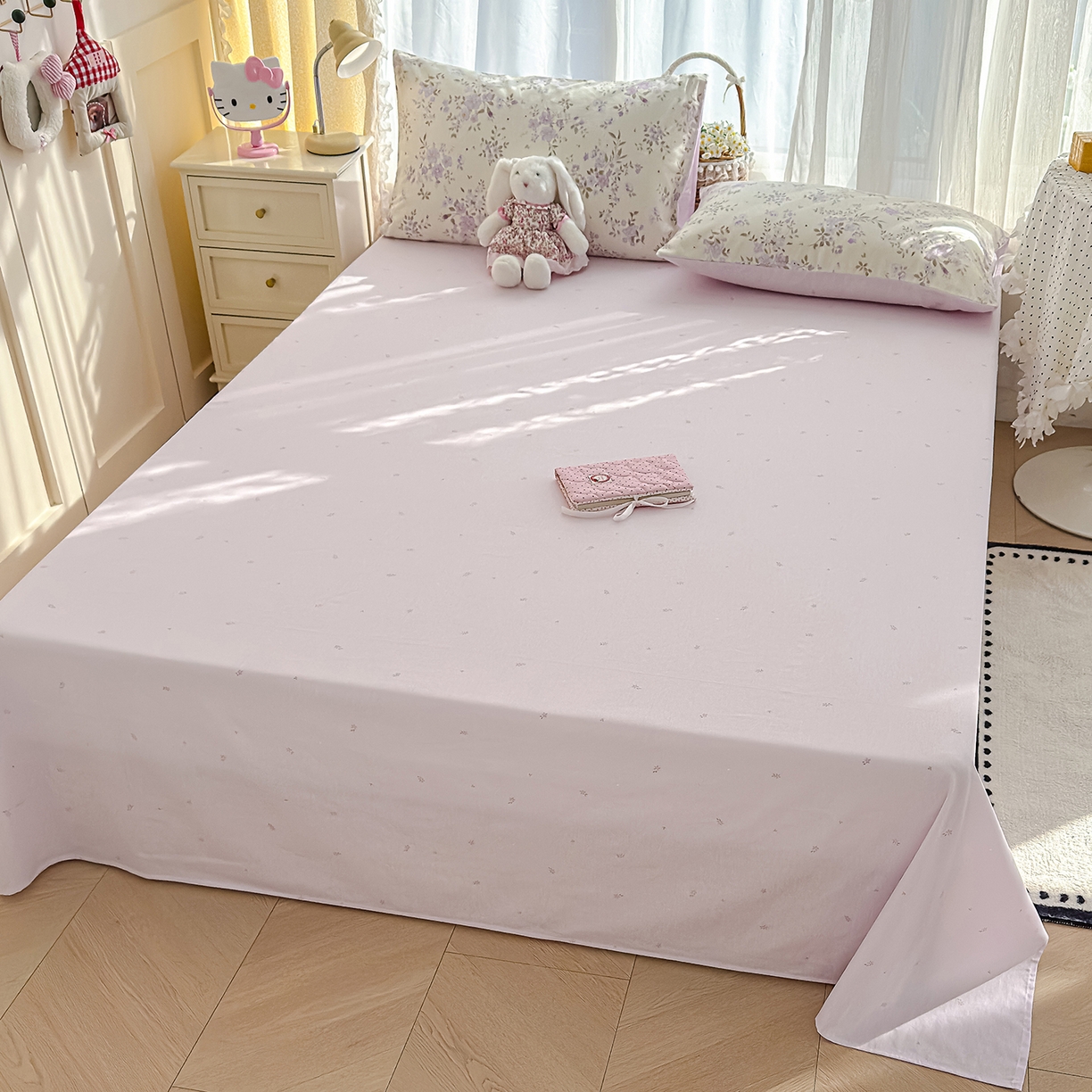 91家纺网 家纺一手货源 找家纺 铺尚美家纺 2026新款12868新疆全棉纯棉印花四件套（提供质检报告 苏林-紫