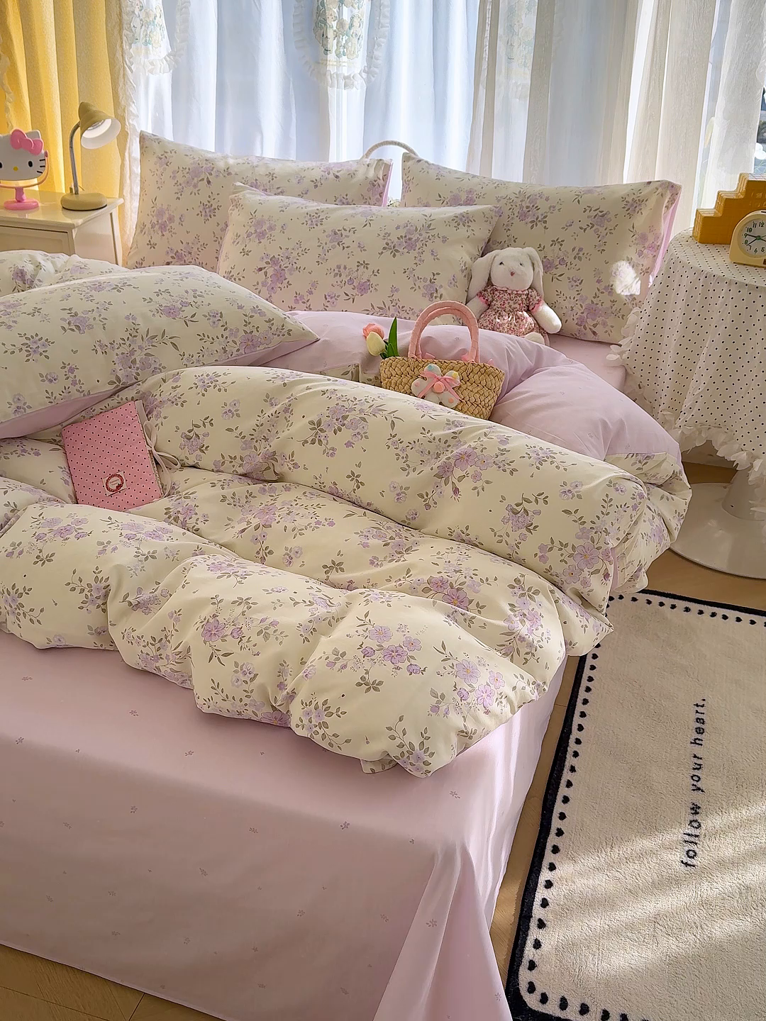 91家纺网 家纺一手货源 找家纺 铺尚美家纺 2026新款12868新疆全棉纯棉印花四件套（提供质检报告 苏林-紫