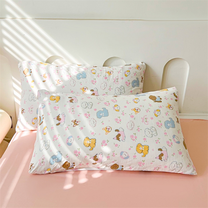 91家纺网 家纺一手货源 找家纺 爱屋及屋 2026新款小清新水洗棉棉花夏被夏凉被空调被 萌宠乐园