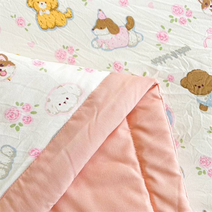 91家纺网 家纺一手货源 找家纺 爱屋及屋 2026新款小清新水洗棉棉花夏被夏凉被空调被 萌宠乐园