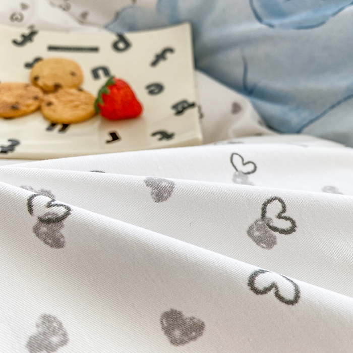 91家纺网 家纺一手货源 找家纺 眷恋家纺 2026新款全棉小清新铂金棉13376卡通三件套四件套 莫莉-米