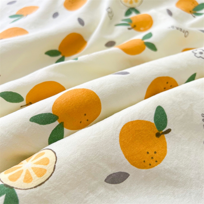 91家纺网 家纺一手货源 找家纺 爱屋及屋 2026新款小清新水洗棉棉花夏被夏凉被空调被 小橙子