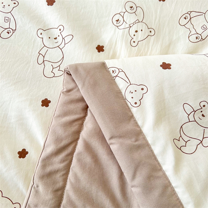 91家纺网 家纺一手货源 找家纺 爱屋及屋 2026新款小清新水洗棉棉花夏被夏凉被空调被 小熊博士