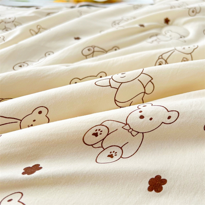 91家纺网 家纺一手货源 找家纺 爱屋及屋 2026新款小清新水洗棉棉花夏被夏凉被空调被 小熊博士