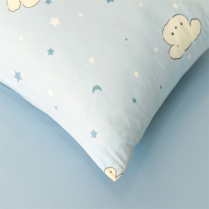 91家纺网 家纺一手货源 找家纺 爱屋及屋 2026新款小清新水洗棉棉花夏被夏凉被空调被 星月小狗